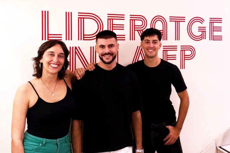 Aina Morera, Gerard Truyols i Rubén Viñas a la Jornada de Lideratge de Prat FP